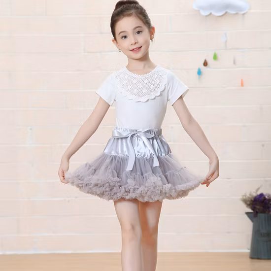 Jupe Tutu pour bébé fille, Mini fête de danse de Ballet, courte, pastèque, Rose, blanc cassé, violet, rouge, gris