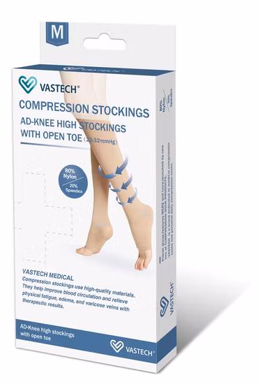 Compression Stocking 15-21mmhg with Open Toes Class 1 (AD-101)