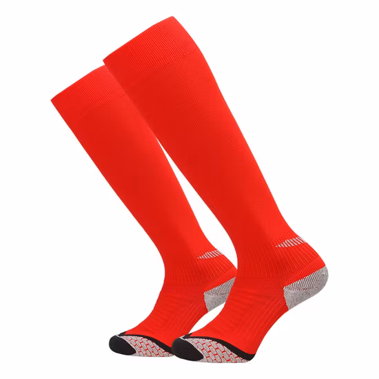 Chaussettes de football antidérapantes personnalisées en polyester/coton de nouvelle conception/chaussettes de football avec logo personnalisé